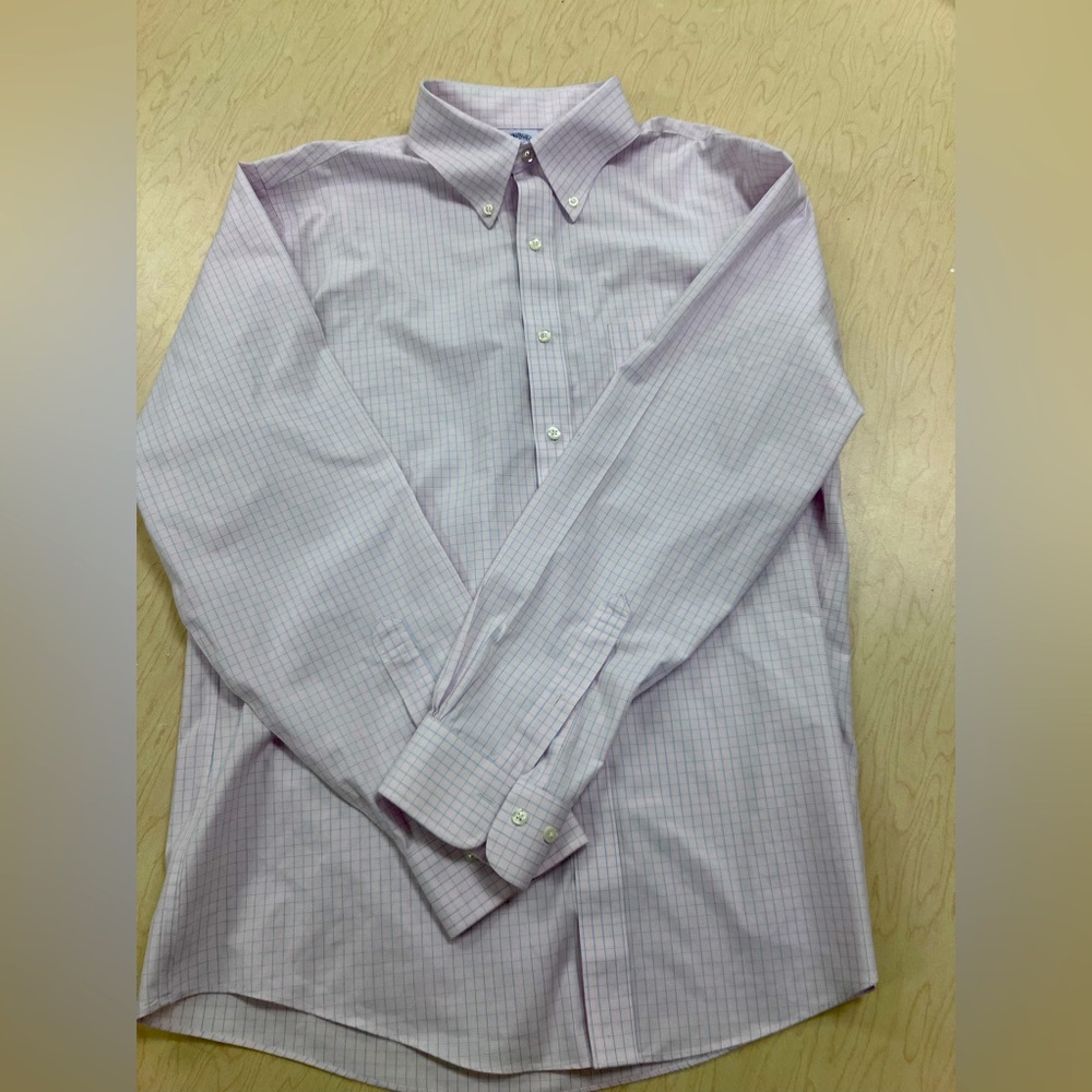 Men's Light Pink Checkered Shirt